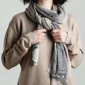 Cashmere wool scarf striped