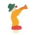 Stick Figure Clown with Trumpet