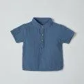 Shirt short sleeve Muslin Indigo - Festive baby dresses made of high quality materials | Stadtlandkind