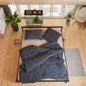 Linus uni, anthracite duvet cover 160x210 cm - Beautiful items for the bedroom | Stadtlandkind