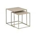Villa Collection Side Table Set of 2, Iron, Beige - Set unique accents in your living area | Stadtlandkind