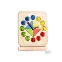 Educational clock red, blue, yellow, green, natural
