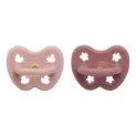 Baby Pacifier 2-Pack Round blush & rosewood - Pacifiers made of natural rubber and flats with a protective cover for durability | Stadtlandkind