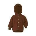 Hooded Jacket Merino Wool Cinnamon Melange - Sustainable baby fashion made from high quality materials | Stadtlandkind
