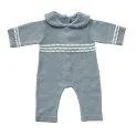 Barboteuse pour poupée - tricotée (40-45 cm) - bleue - De jolis vêtements pour vos poupées | Stadtlandkind
