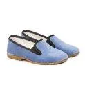 Pantoufles Velours Bleu midi - Des chaussons pratiques et cool pour vos enfants | Stadtlandkind