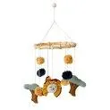 Mobile lion with wooden ring - Mobiles and baby carriage chains as entertainment for babies | Stadtlandkind