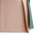 ROAM vegan leather versatile playmat (M) 98 x 98cm square apricot pink, eucalyptus green
