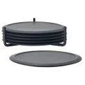 Zone Denmark Glass Coaster Singles 6 pieces, Black - Everything for the perfectly set table and great baking accessories | Stadtlandkind