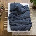 Linus uni, indigo, comforter cover 240x240 cm - Beautiful items for the bedroom | Stadtlandkind