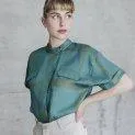 Ottawa Blouse Emerald Olive Print - Parfait pour un look chic - chemisiers et chemises | Stadtlandkind