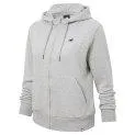 W NB Small Logo Zip Hoodie athletic grey - Hoodies - the perfect garment for everyday life | Stadtlandkind