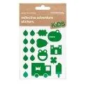 Reflective Stickers Kids Green - Pendant + reflectors for the school bag | Stadtlandkind