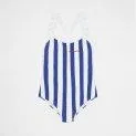 Badeanzug Stripes White & Blue