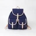 Backpack Georgia Leather Natural Navy - Stylish everyday helpers (also perfect for a twin look) - backpacks and gymbags | Stadtlandkind