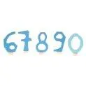 Blaues Zahlenstecker Set 6-9 und 0 
