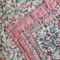 Quilt Single Block Print Red and Blue