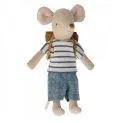 Schulkind Maus grosser Bruder mit Tasche - Süsse Freunde für deine Puppensammlung | Stadtlandkind