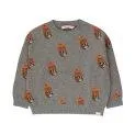 Sweater Bears Medium Grey Melange - In knitwear your children are also optimally protected from the cold | Stadtlandkind