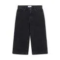 Culotte en jean délavé noir - Des jeans cool de la meilleure qualité et issus d'une production écologique | Stadtlandkind
