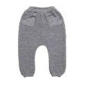 Baby pants with pockets gray mélange