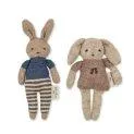 Fabric Bunny Bunny Set of 2 - Cuddly animals & dolls are the best friends of the little ones | Stadtlandkind