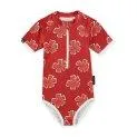 Swimsuit UPF 50+ Flower Power Red - The right swimsuit for your kids with ruffles, stripes or rather an animal print? | Stadtlandkind