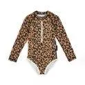 Swimsuit UPF 50+ Coco Leopard Caramel - Water rats get their money's worth - swim trunks, swim suits, bikinis, bathrobes, bath towels and bo | Stadtlandkind