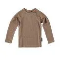 Swim shirt UPF 50+ Ribbed LS Chocolate Malt - Sustainable baby fashion made from high quality materials | Stadtlandkind