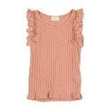 Top Rib Ruffle Rose Clay - Shirts and tops for your kids made of high quality materials | Stadtlandkind