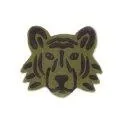 Carpet Tiger Head Green - Cuddly soft rugs and cute play blankets for every nursery | Stadtlandkind