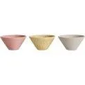 OYOY Bowl Yuka 3 pieces, Light Yellow/Light Red/Nature - A nice selection of plates and bowls | Stadtlandkind