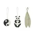 Set of 3 rattle hangers - Panda