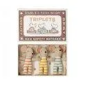 Triplets baby mice in a matchbox - Sweet friends for your doll collection | Stadtlandkind