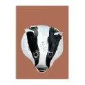 Badger postcard - Stationery items for office and school | Stadtlandkind