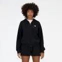 Sweatshirtjacke mit Kapuze French Terry, black