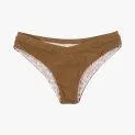 Adult Bikini Pants Gem, Reversible Mocha Flowers - Great and comfortable bikinis for a successful swimming trip | Stadtlandkind