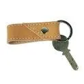 Leather key fob leather collar short