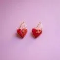 Créoles céramique coeur rouge - Boucles d'oreilles pour un accessoire discret ou voyant | Stadtlandkind