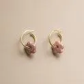 Créoles en céramique Flower Framboise - Boucles d'oreilles pour un accessoire discret ou voyant | Stadtlandkind