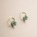 Créoles en céramique Flower Green - Boucles d'oreilles pour un accessoire discret ou voyant | Stadtlandkind