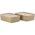 Storage box Pulp L 2 pieces, beige - Order is more than half the life | Stadtlandkind
