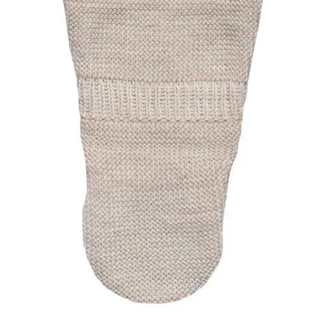 Romper merino wool with feet beige-mélange - frilo swissmade