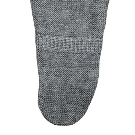 Romper merino wool with feet grey-mélange - frilo swissmade