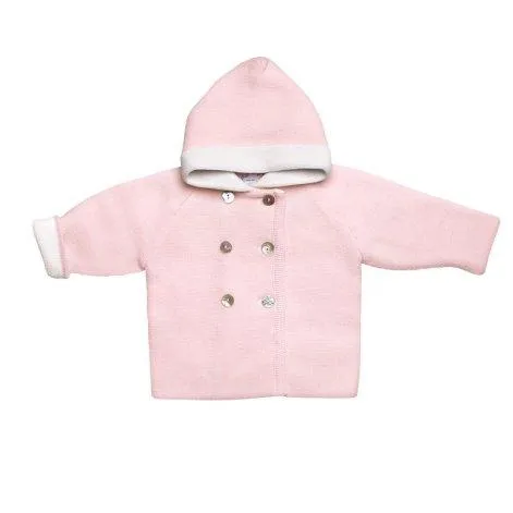 Hooded coat Merino wool pink - frilo swissmade