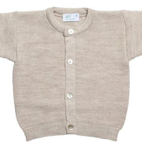 Baby jacket merino wool beige-mélange - frilo swissmade