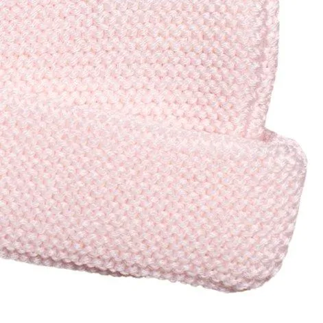 Cap Merino wool with ears pink - frilo swissmade