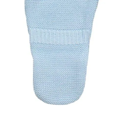 Barboteuse en laine de mérinos avec pied bleu clair - frilo swissmade