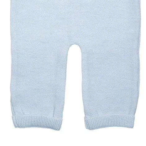 Pantalon aux bretelles en laine de mérinos bleu clair - frilo swissmade