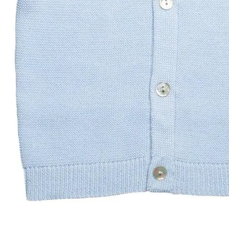 Veste de bébé en laine de mérinos bleu clair - frilo swissmade